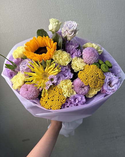 Солнечное настроение с подсолнухами с доставкой по Астане