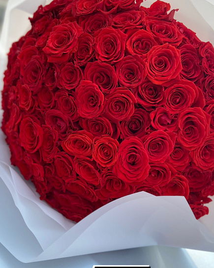 Bouquet of Elite red rose flowers delivered to Kostanay.