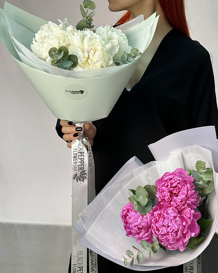 Bouquet of MARSHMALLOW / WHITE flowers delivered to Almaty