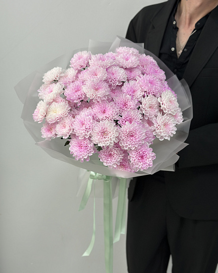 Bouquet of Pink chrysanthemum flowers delivered to Astana