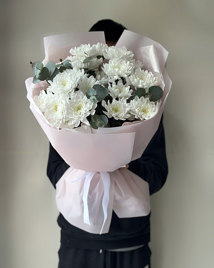 Chrysanthemum eucalyptus with delivery to Astana