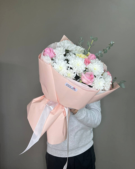 Bouquet of Delicate bouquet with chrysanthemum flowers delivered to Shymkent