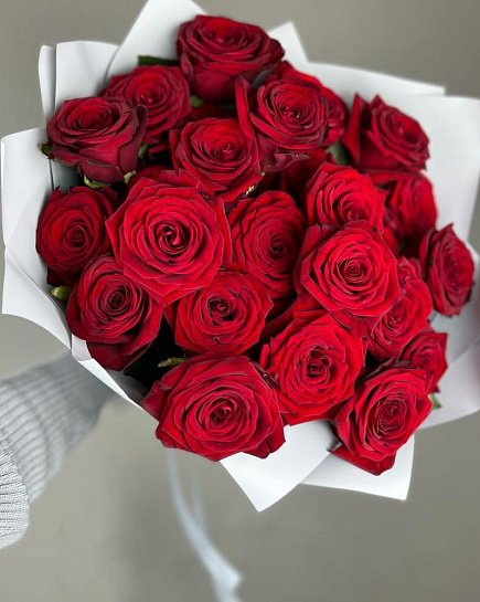 Букет из 25 красных роз с доставкой по Алматы