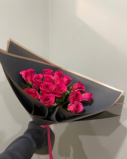 Bouquet of Bouquets of 15 roses flowers delivered to Pavlodar