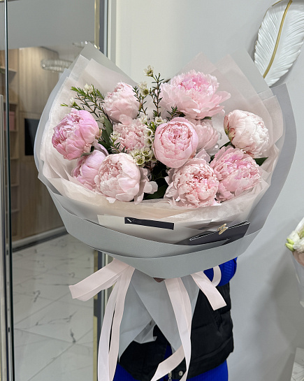 Bouquet of Pione L flowers delivered to Almaty