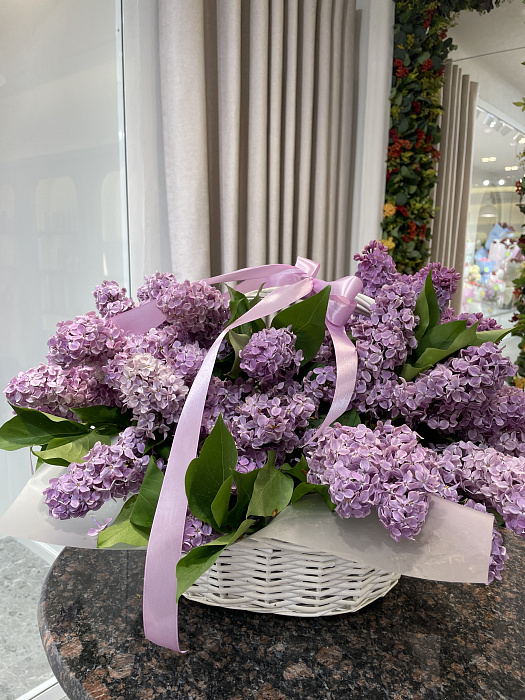 Basket of lilacs