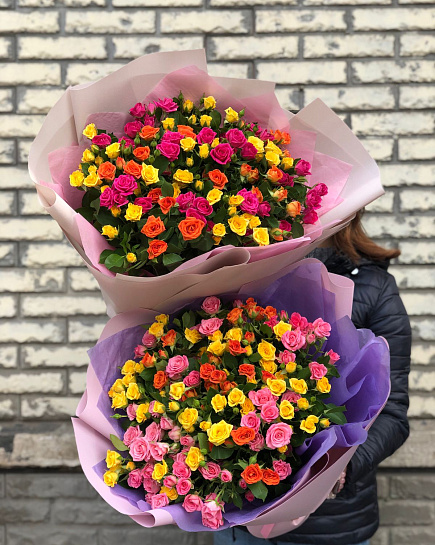 Bouquet of bush roses with delivery to Almaty