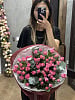 Розовое облако из кустовых роз