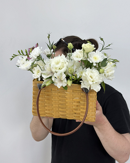 Bouquet of Basket Snow flowers delivered to Astana