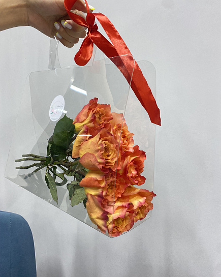 Bouquet of Handbag with roses flowers delivered to Astana