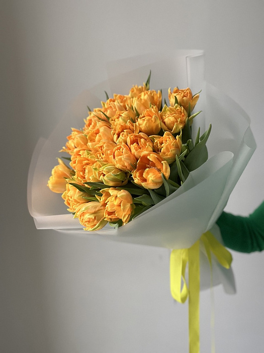 Пионовидные тюльпаны (оранжевые) 25 шт