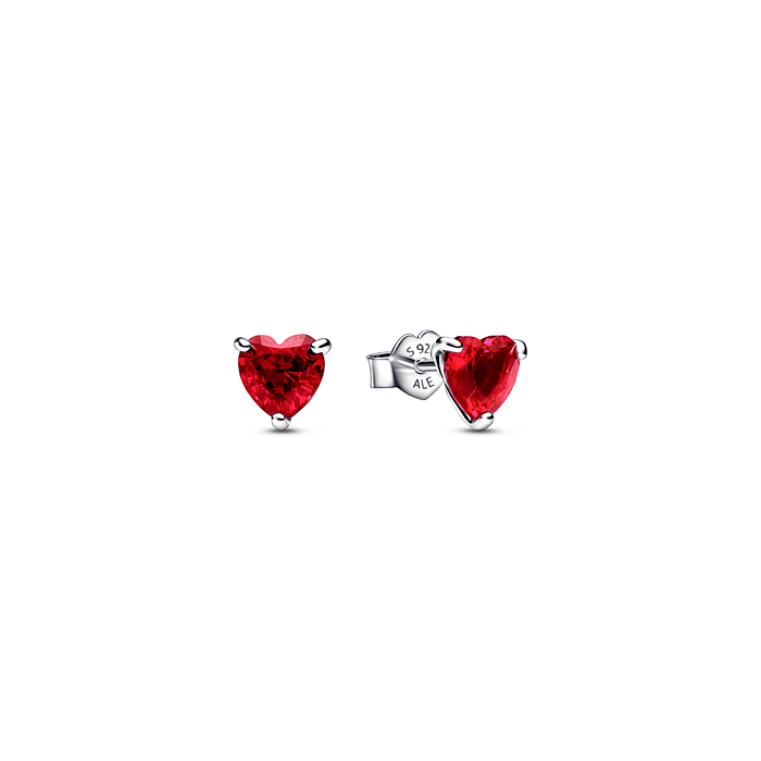 Stud earrings Red heart