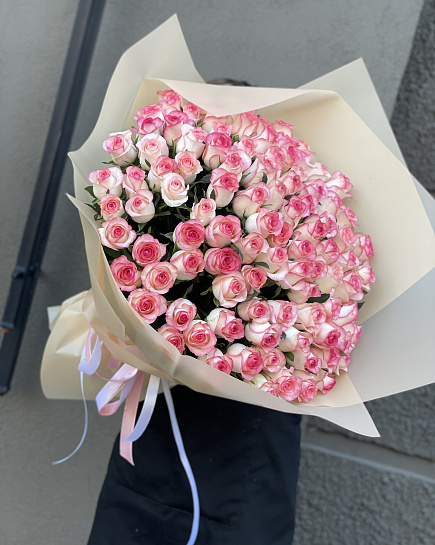 Bouquet of 101 Rose flowers delivered to Karaganda