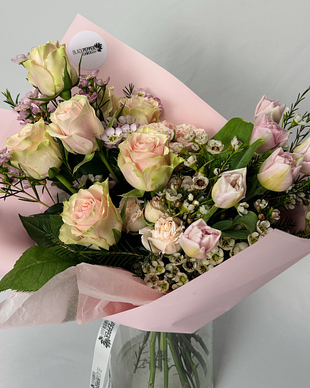 Bouquet of RASPBERRY MILKSHAKE flowers delivered to Almaty