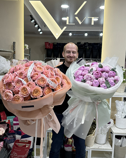 Bouquet of Duet flowers delivered to Almaty