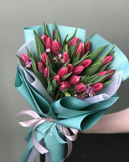 Букет из тюльпанов "Весенний день" с доставкой по Алматы