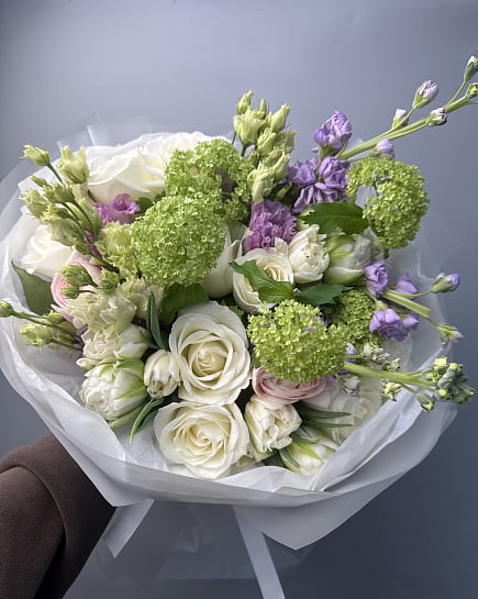 Белоснежная элегантность с эустомой с доставкой по Астане