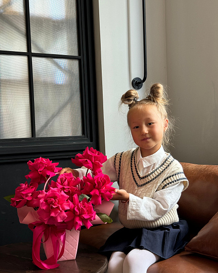 Bouquet of Composition with French roses flowers delivered to Astana