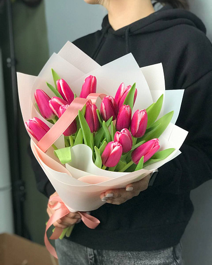 Bouquet of Tulip love flowers delivered to Astana