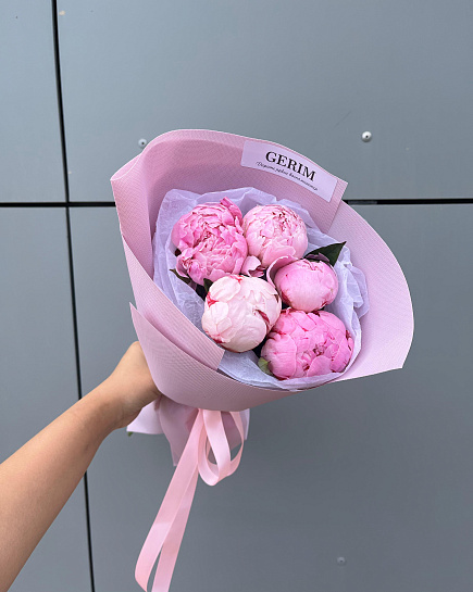 Peonies 5 with delivery to Astana