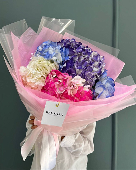 Bouquet of Hydrangeas 5 pcs flowers delivered to Astana