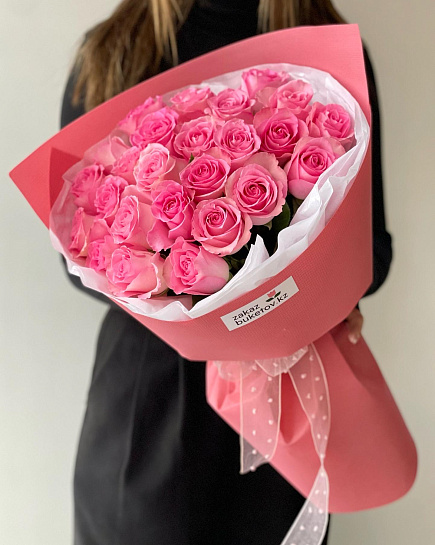 Bouquet of Bouquet of 25 roses flowers delivered to Shymkent