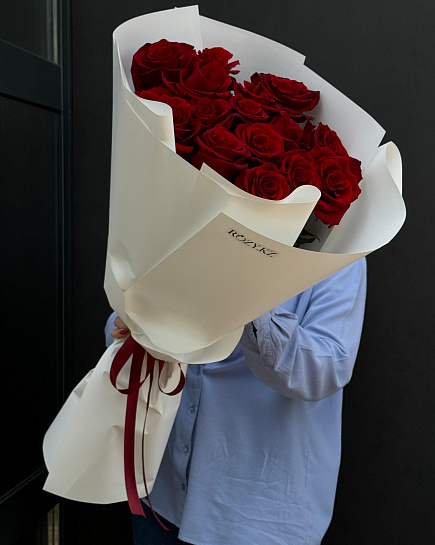 Bouquet of 15 meter roses with delivery to Astana