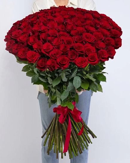 Bouquet of 101 meter roses flowers delivered to Uralsk