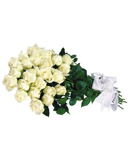 Bouquet of Bouquet of 15 white roses flowers delivered to Rudniy
