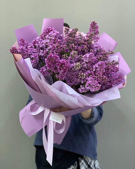 Bouquet of 11 branches of lilac flowers delivered to Almaty