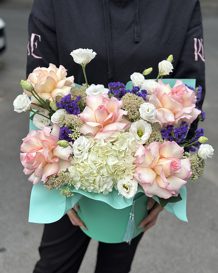 Bouquet of box flowers delivered to Almaty