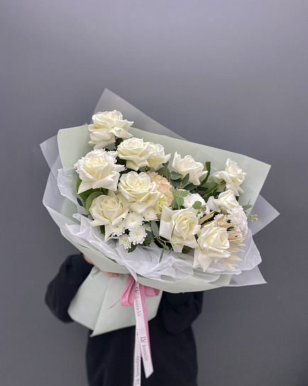 Bouquet of Bouquet White M flowers delivered to Astana