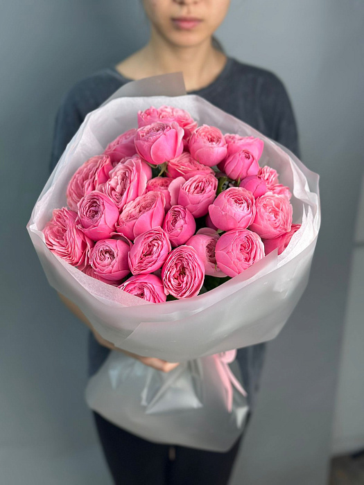 Silva pink bouquet of peony roses