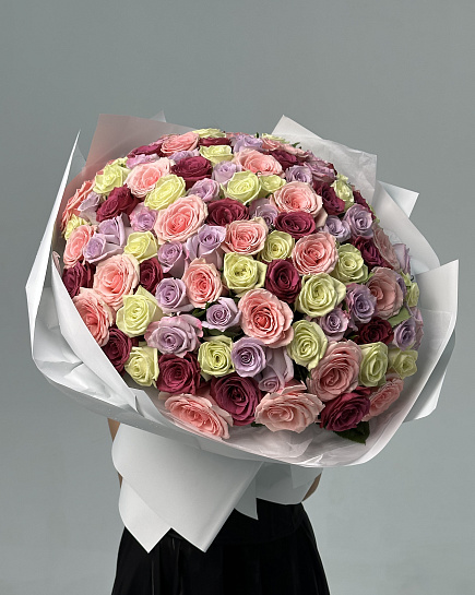 Bouquet of 101 roses (shade to taste of the florist) flowers delivered to Astana