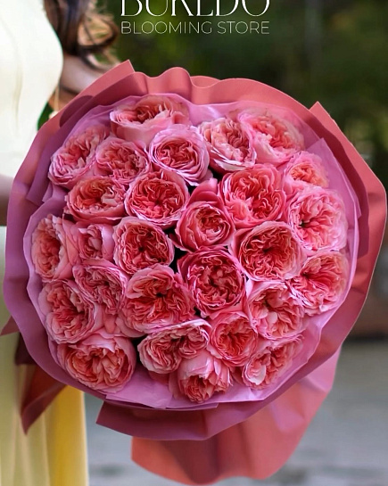 Bouquet of peony roses with delivery to Shymkent