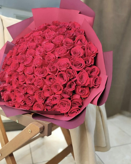 Bouquet of Gorgeous bouquet of 101 roses flowers delivered to Yereymentau