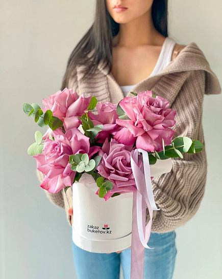 Bouquet of Compliment composition flowers delivered to Shymkent