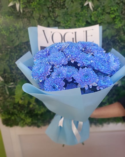 Синий Vogue: стильный монобукет с доставкой по Астане