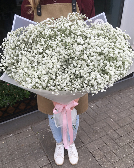 Bouquet of Gypsophila flowers delivered to Almaty