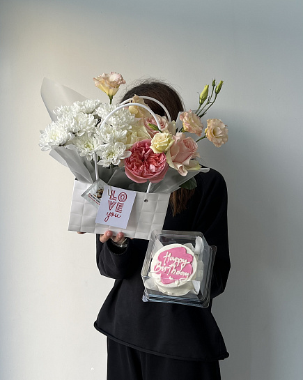 Bouquet of Combo: Sumochka + bento flowers delivered to Astana