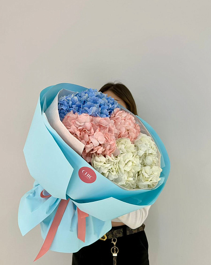 Bouquet of Bouquet of 5 royal hydrangeas flowers delivered to Astana