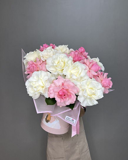 Bouquet of promotional composition flowers delivered to Shymkent