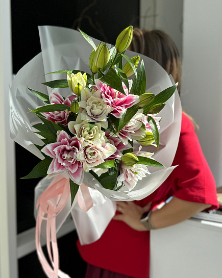 Bouquet of Mono bouquet of lilies flowers delivered to Astana