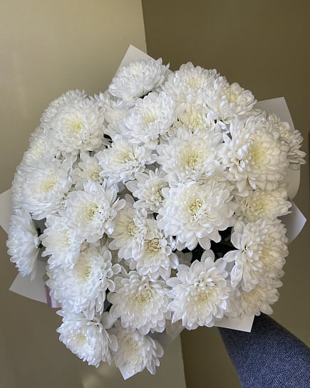 Белоснежные хризантемы с доставкой по Астане