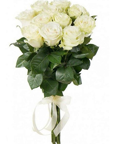 Букет из белых роз "Светлый день" с доставкой по Капчагае
