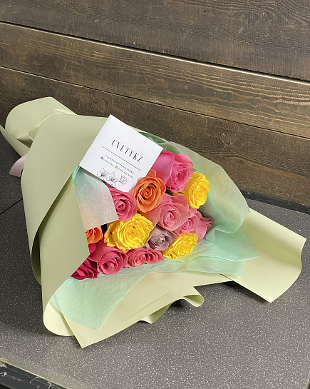 Bouquet of Bright Assorted flowers delivered to Zhanatas