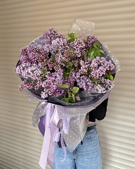 Bouquet of April Lilac flowers delivered to Almaty