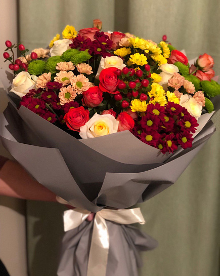 Bouquet of Autumn luxury flowers delivered to Aralsk