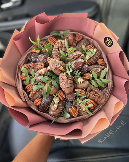 Bouquet of dates in chocolate and nut filling with delivery to Astana