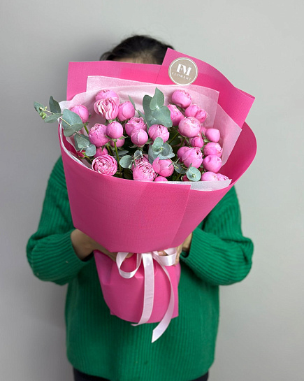 Bouquet of Silva pink bush flowers delivered to Astana